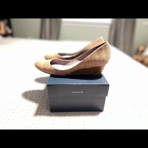 Cole Haan (Nike Air), Tan Wedge Heels